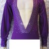 áo nhảy khiêu vũ tím