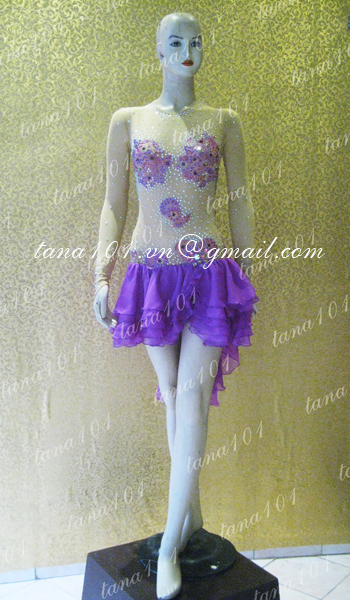 váy khiêu vũ tím