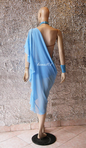 Váy khiêu vũ latin xanh