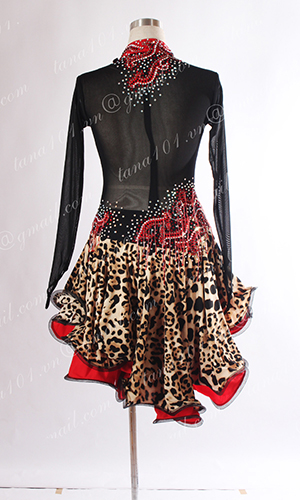 Váy khiêu vũ latin da báo Váy khiêu vũ latin da báo