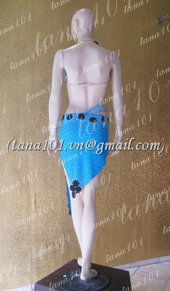 Váy khiêu vũ latin xanh