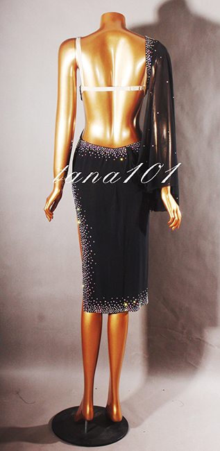 Váy latin màu đen