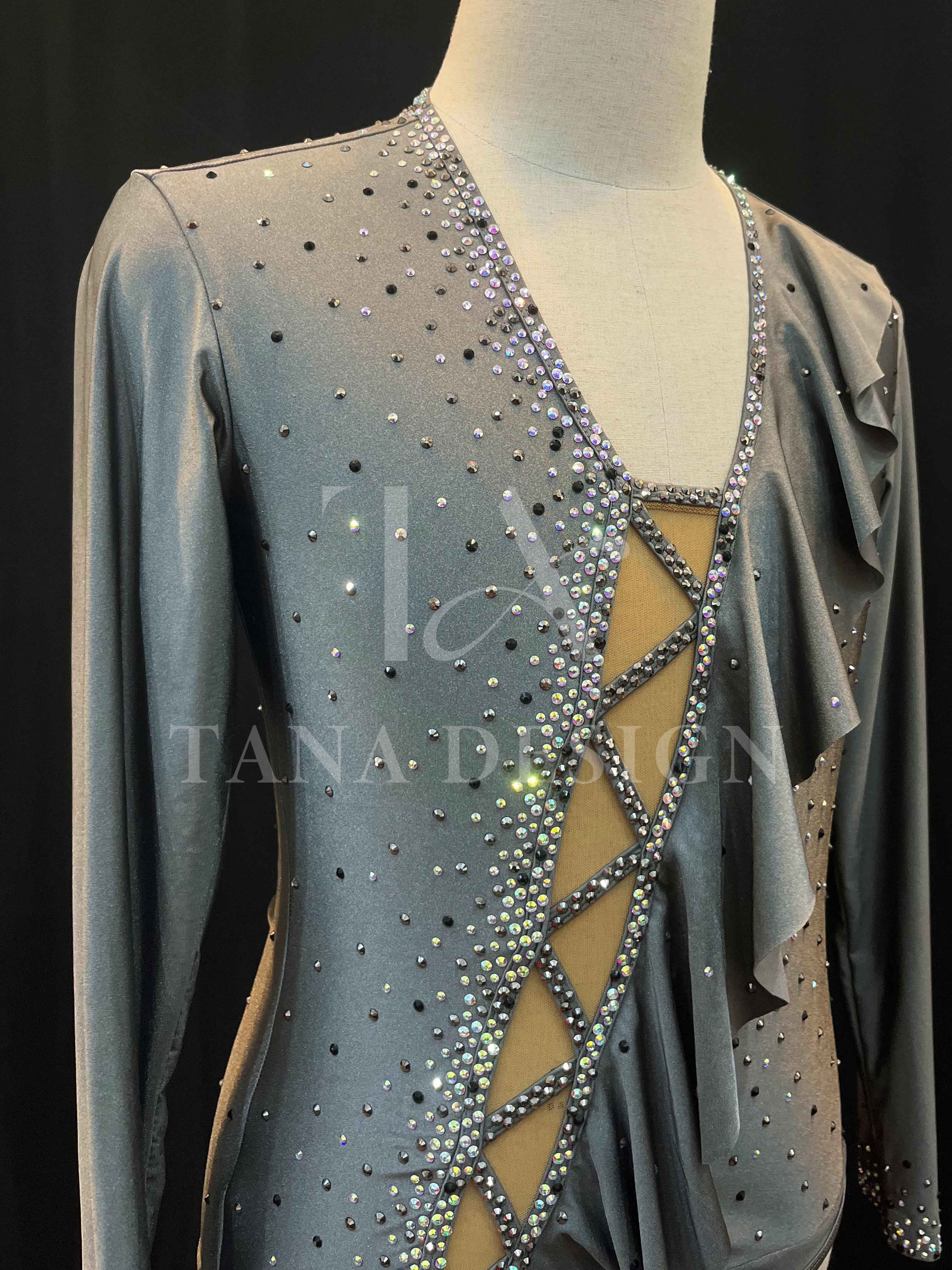 Men Competion Latin Ballroom Dance Shirt - Smooth, Salsa, Rumba, Swing - TANA Lycra, Mesh, Colarless Dancewear (6) Men-Competion-Latin-Ballroom-Dance-Shirt-Smooth-Salsa-Rumba-Swing-TANA-Lycra-Mesh-Colarless-Dancewear