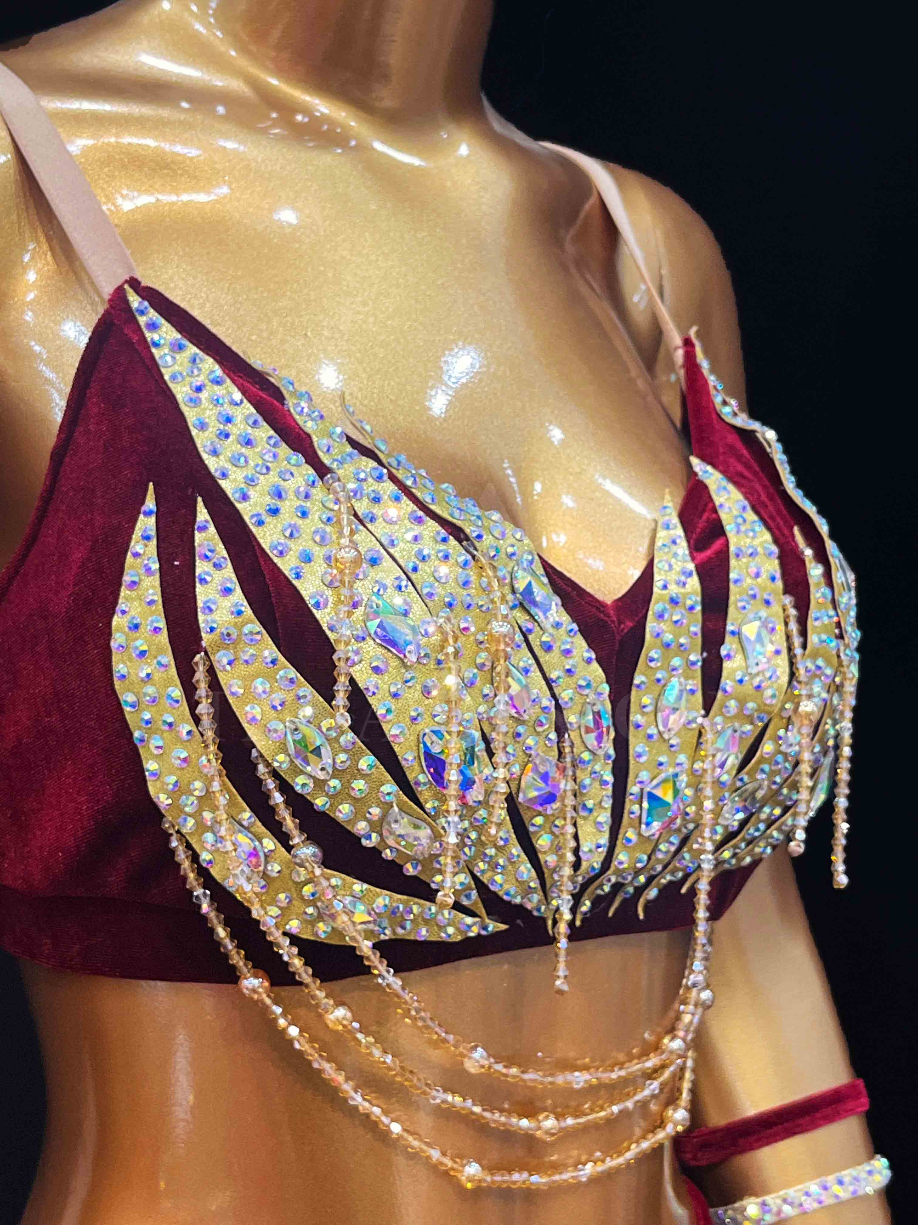 Women Competion Latin Ballroom Dance Dress - Smooth, Salsa, Rumba, Swing - TANA Velvet, Open Back, Beaded Fringe Dancewear (7) Custom-Women-Competion-Latin-Ballroom-Dance-Dress-Smooth-Salsa-Rumba-Swing-TANA-Velvet-Open-Back-Beaded-Fringe-Dancewear-