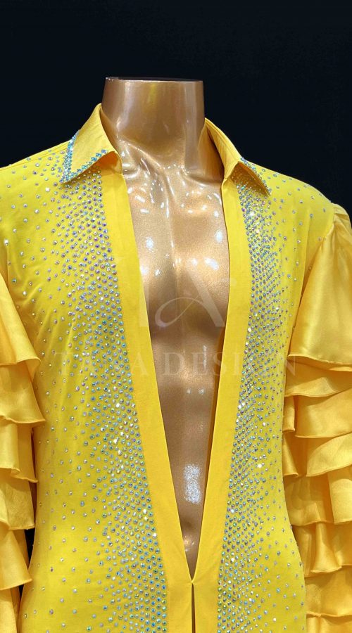 Men-Competion-Latin-Ballroom-Dance-Shirt-Smooth-Salsa-Rumba-Swing-TANA-dancewear-lycra-satin-pointed-collar