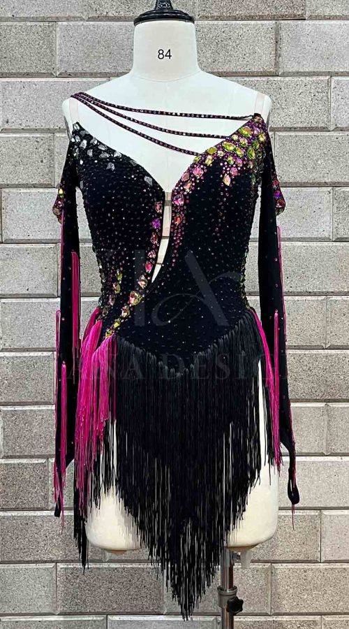 Women-Competion-Latin-Ballroom-Dance-Dress-Smooth-Salsa-Rumba-Swing-TANA-dancewear-lycra-fringe-open-back