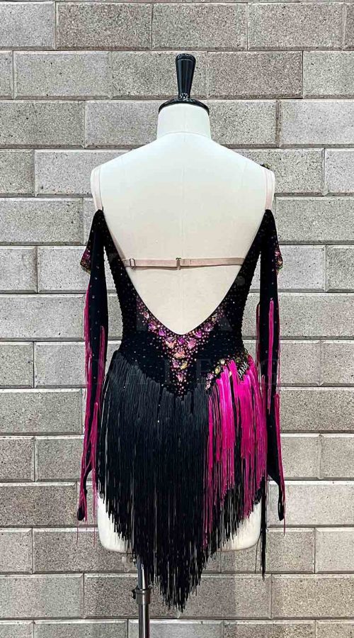 Women-Competion-Latin-Ballroom-Dance-Dress-Smooth-Salsa-Rumba-Swing-TANA-dancewear-lycra-fringe-open-back