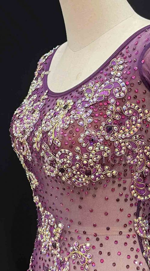 Women-Competion-Latin-Ballroom-Dance-Dress-Smooth-Salsa-Rumba-Swing-TANA-dancewear-lycra-mesh-fringe-lace-close-back
